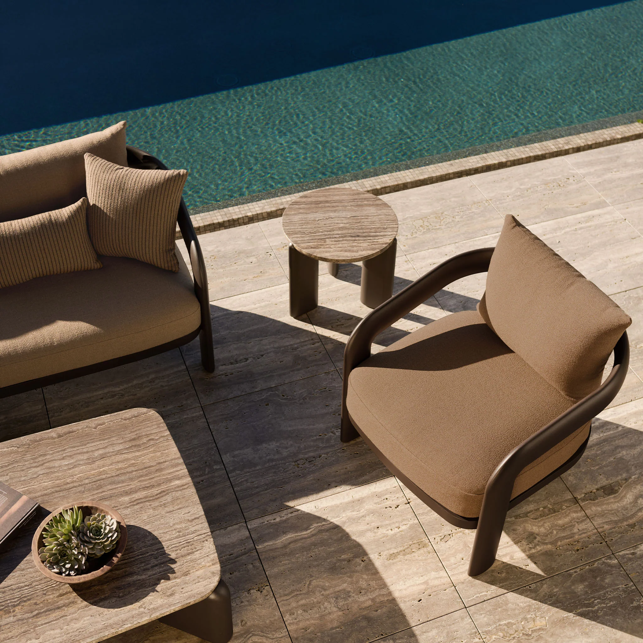 Chloe Aluminum 3 Seat Sofa - Image 10