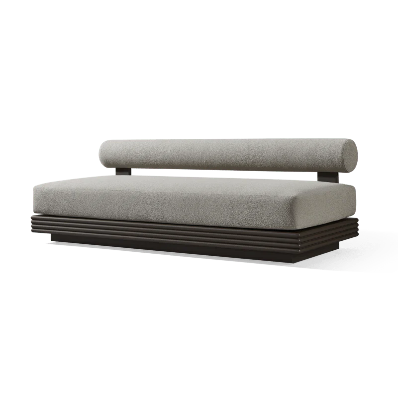 Collins Aluminum 2 Seat Armless Sofa - Image 3