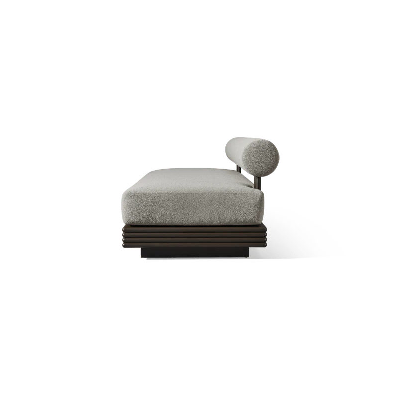 Collins Aluminum 2 Seat Armless Sofa - Image 4