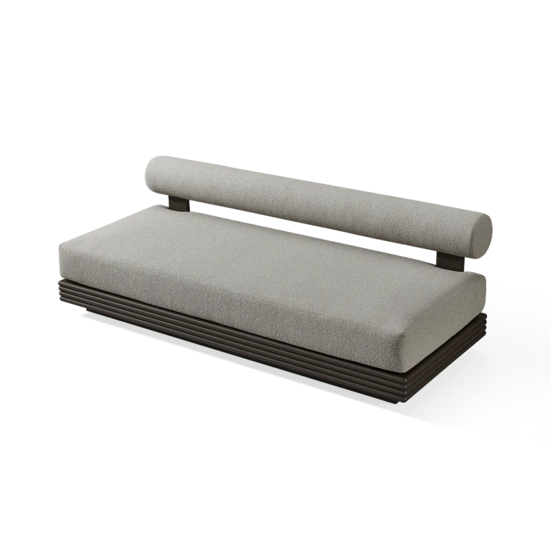 Collins Aluminum 2 Seat Armless Sofa - Image 6