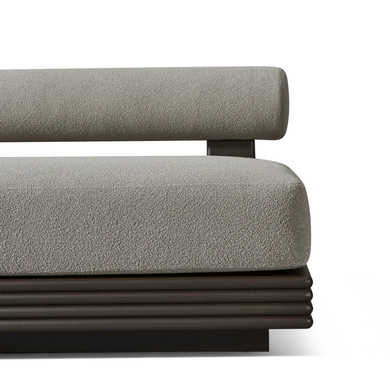 Collins Aluminum 2 Seat Armless Sofa - Image 7
