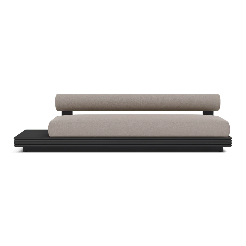 Collins Aluminum 3 Seat Armless Sofa + Table Left - Image 18