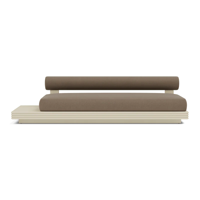 Collins Aluminum 3 Seat Armless Sofa + Table Left - Image 25