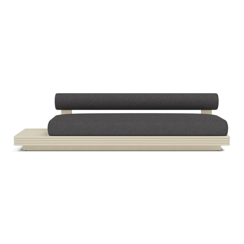 Collins Aluminum 3 Seat Armless Sofa + Table Left - Image 30
