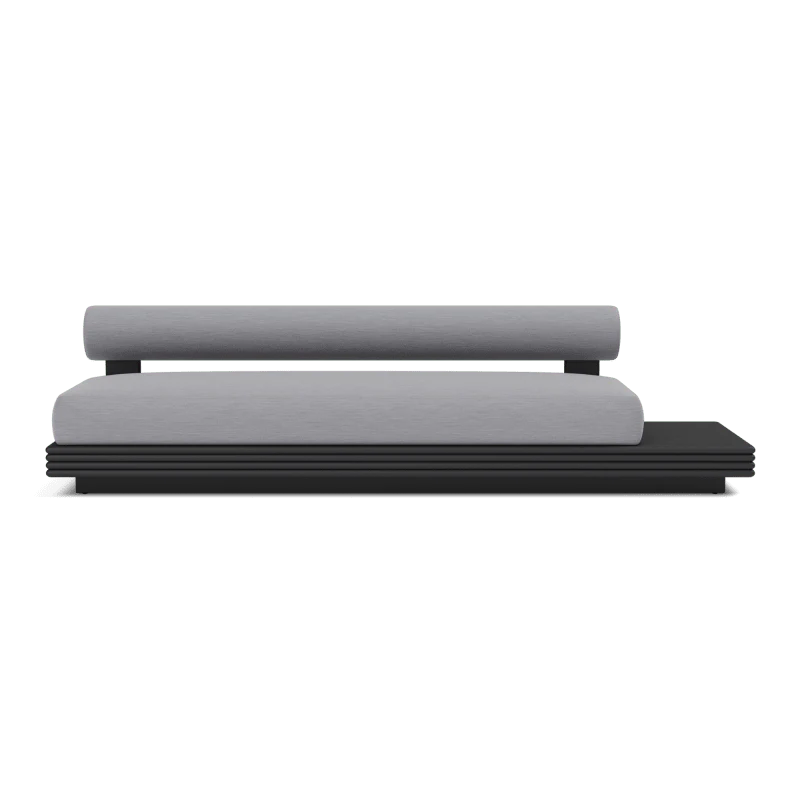 Collins Aluminum 3 Seat Armless Sofa + Table Right - Image 11