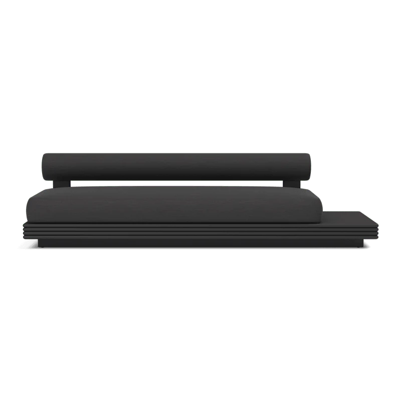 Collins Aluminum 3 Seat Armless Sofa + Table Right - Image 13