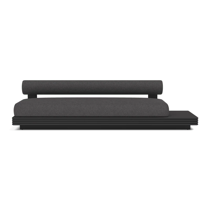 Collins Aluminum 3 Seat Armless Sofa + Table Right - Image 17