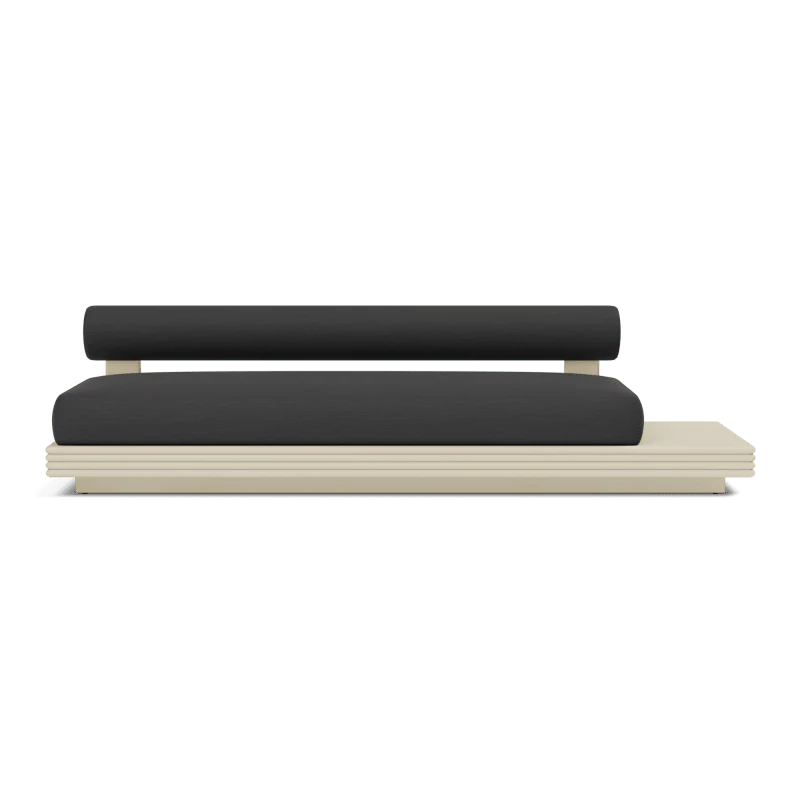 Collins Aluminum 3 Seat Armless Sofa + Table Right - Image 26