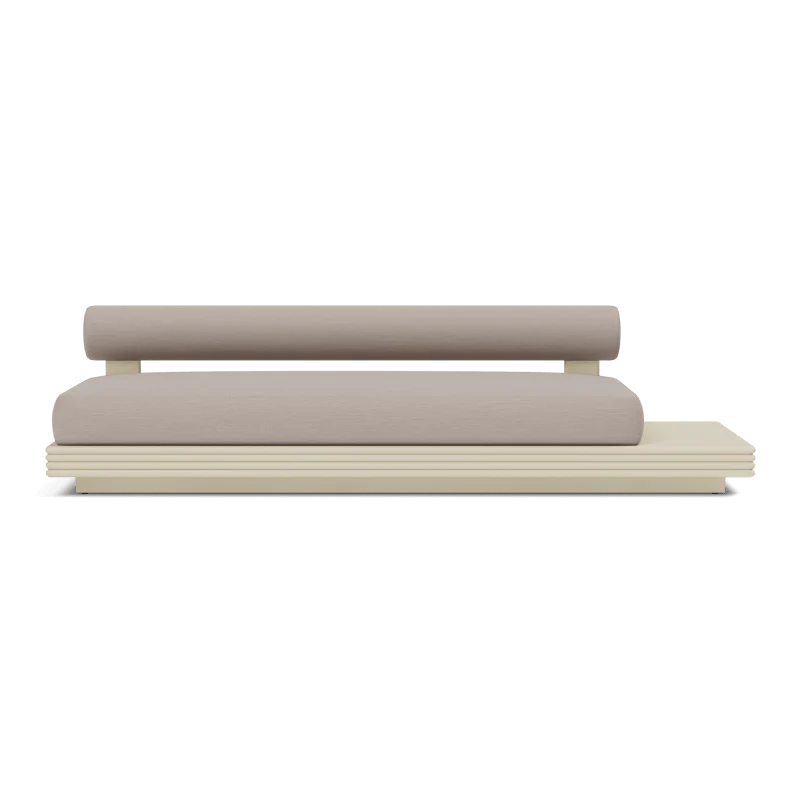 Collins Aluminum 3 Seat Armless Sofa + Table Right - Image 27