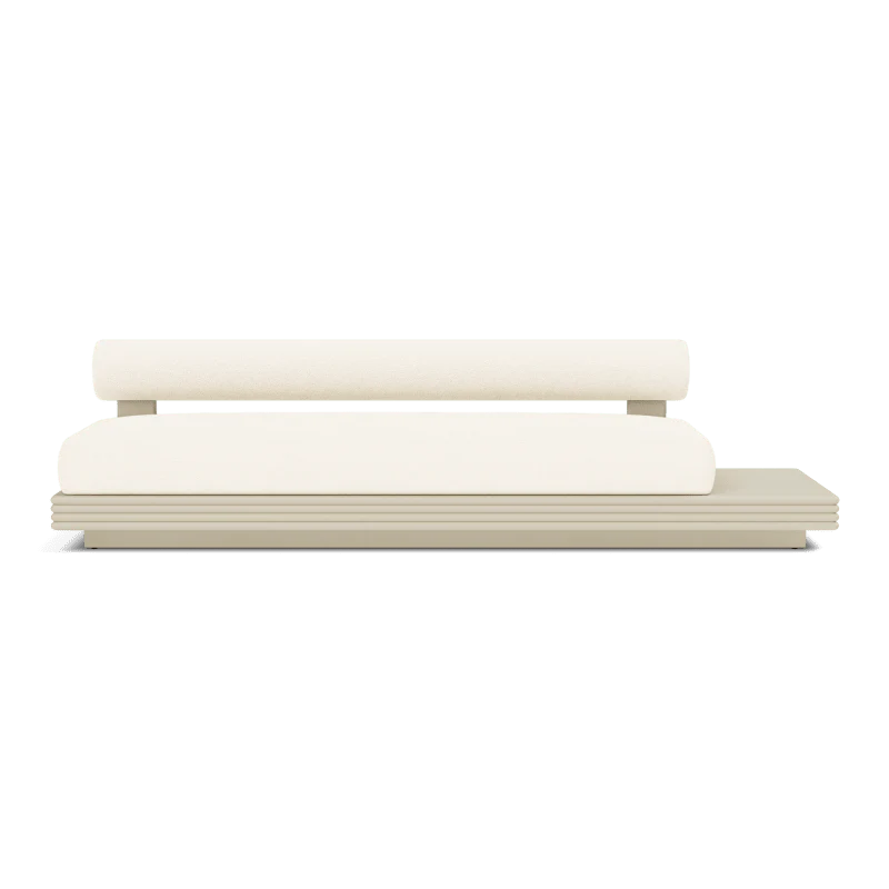 Collins Aluminum 3 Seat Armless Sofa + Table Right - Image 28