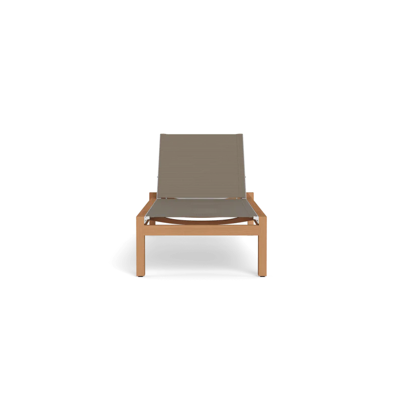 Hayman Teak Stacking Mesh Sun Lounge - Image 2