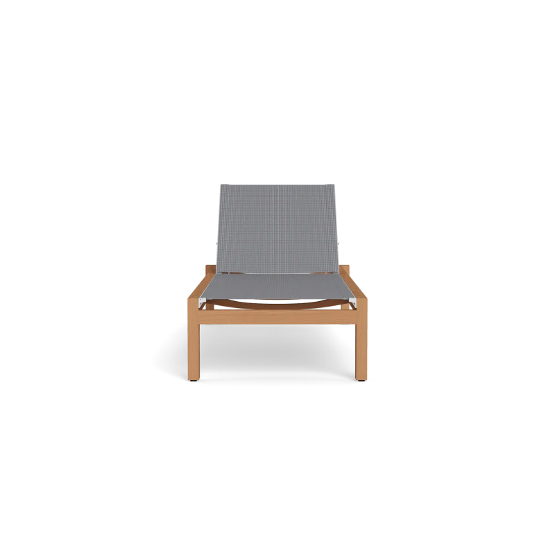 Hayman Teak Stacking Mesh Sun Lounge - Image 3