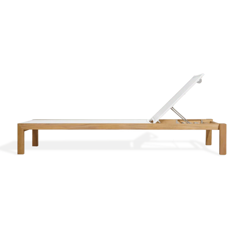 Hayman Teak Stacking Mesh Sun Lounge - Image 4