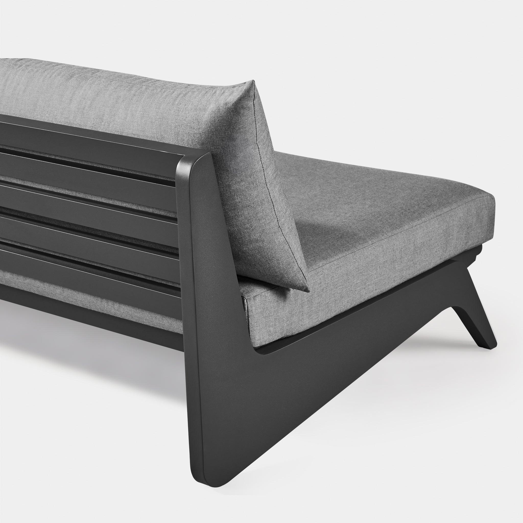 MLB Aluminum 2 Seat Armless Sofa - Image 6