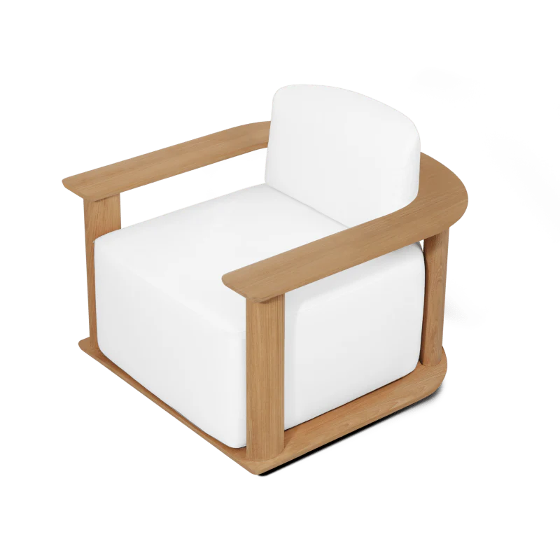 Newport Teak Barrel Swivel Lounge Chair - Image 5