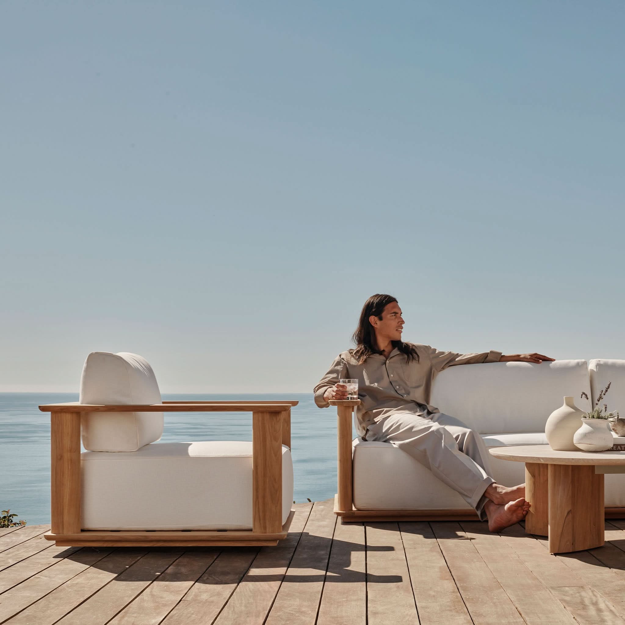 Newport Teak Swivel Lounge Chair - Image 15
