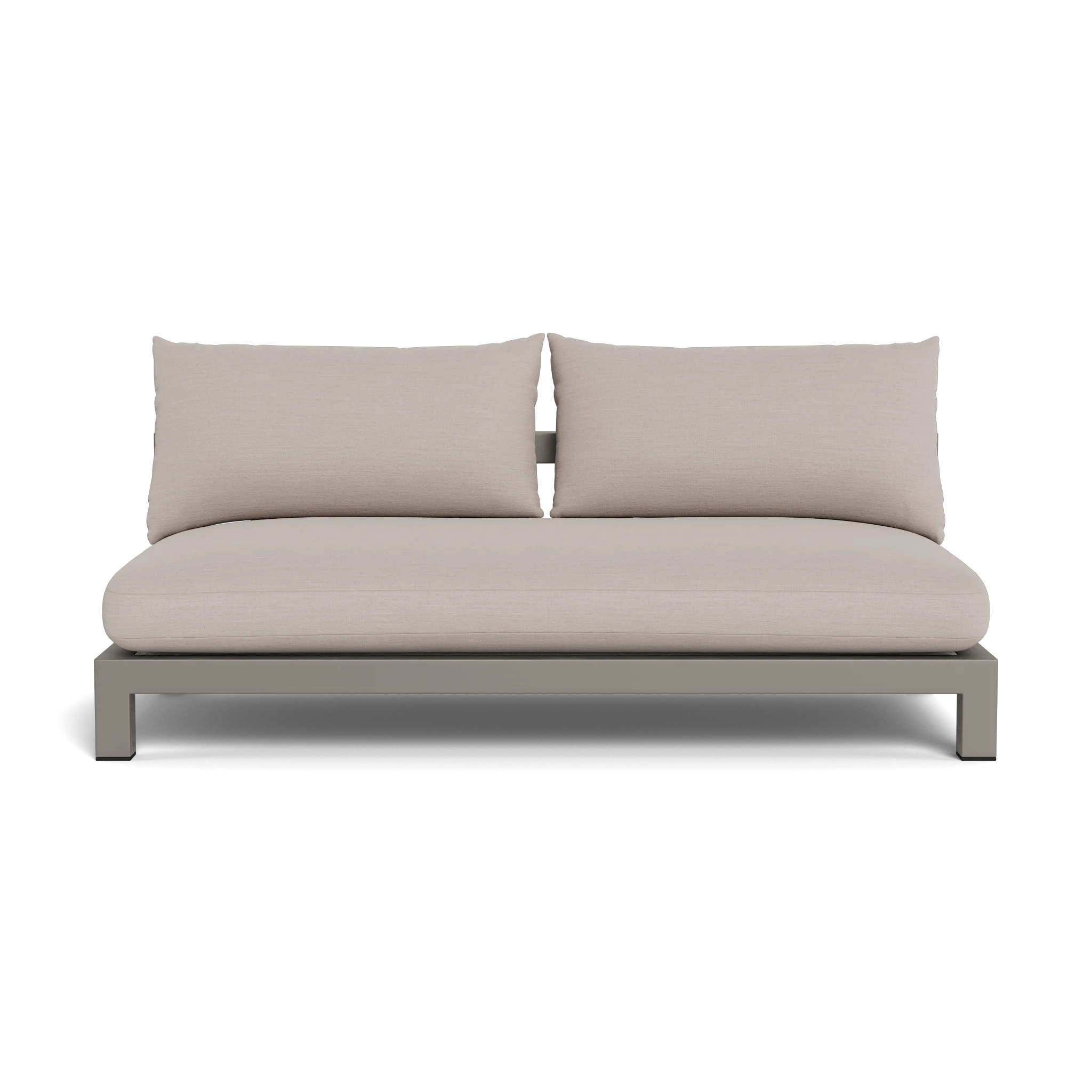 Pacific Aluminum 2 Seat Armless Sofa - Image 16
