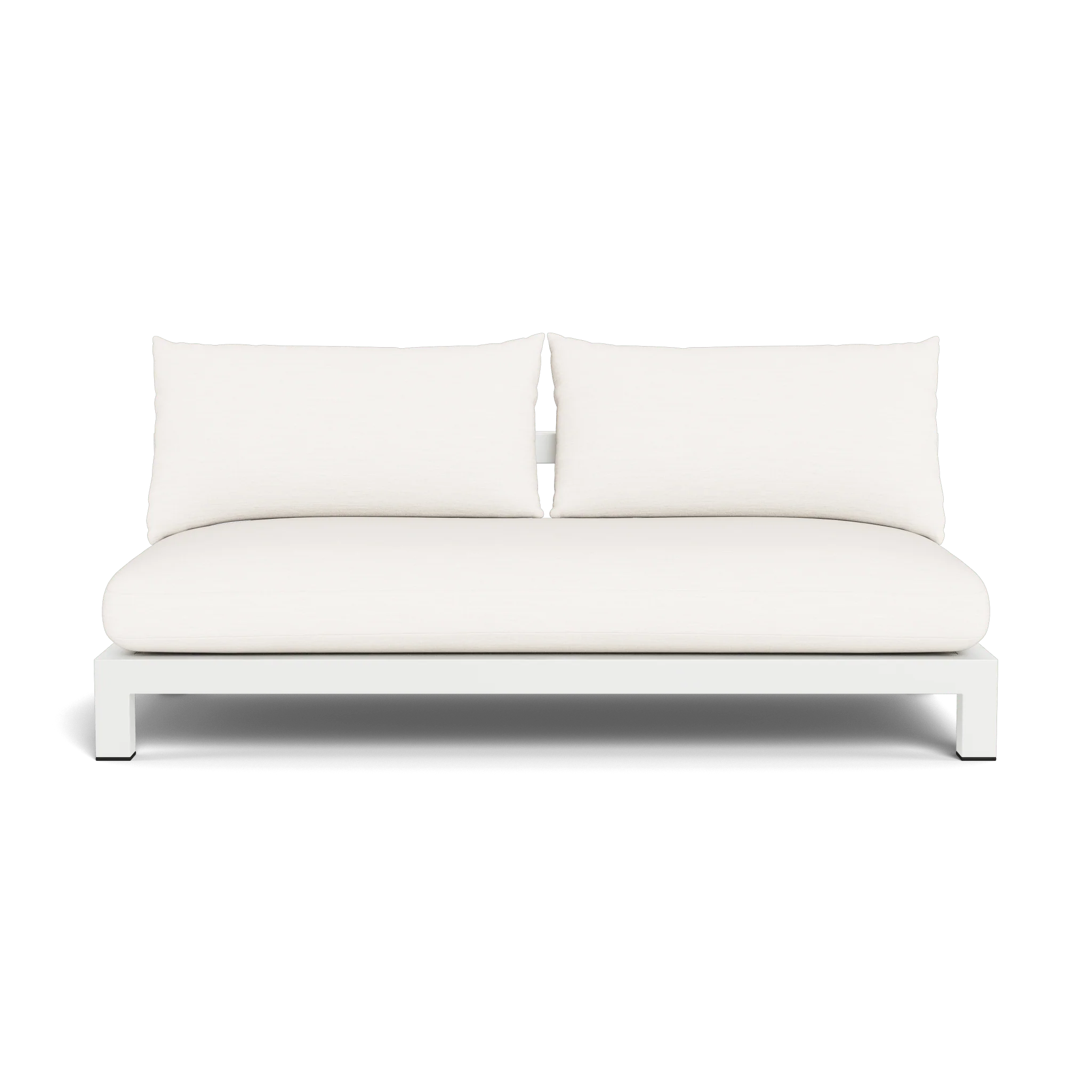 Pacific Aluminum 2 Seat Armless Sofa - Image 17