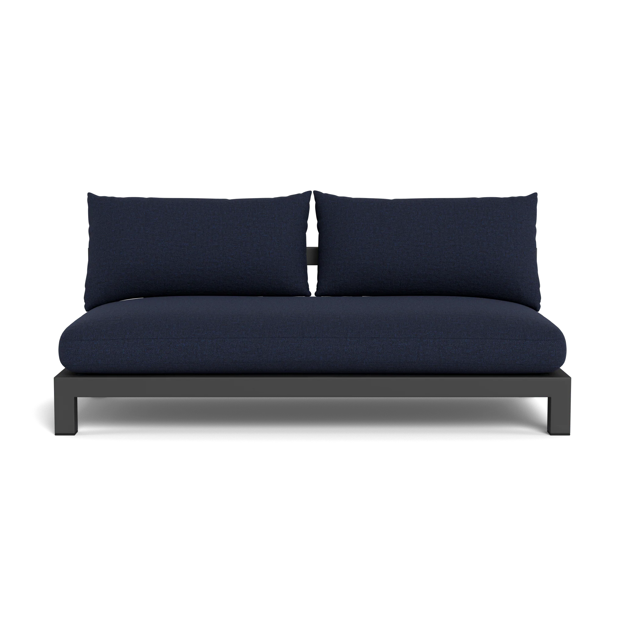 Pacific Aluminum 2 Seat Armless Sofa - Image 38