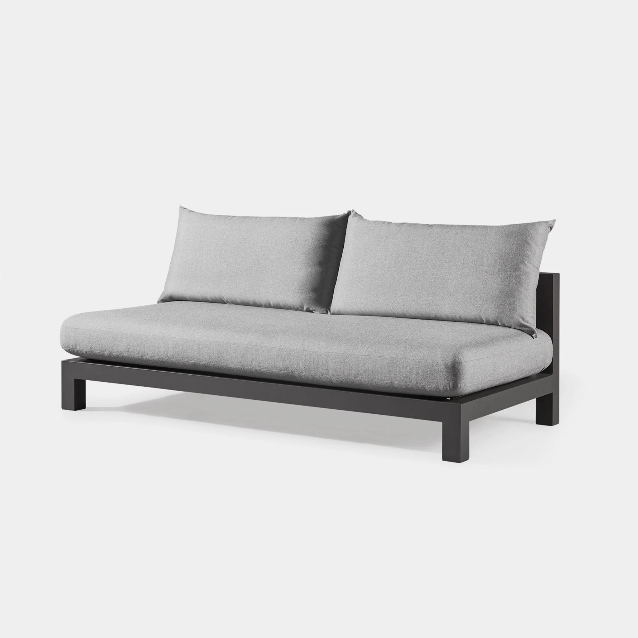 Pacific Aluminum 2 Seat Armless Sofa - Image 4