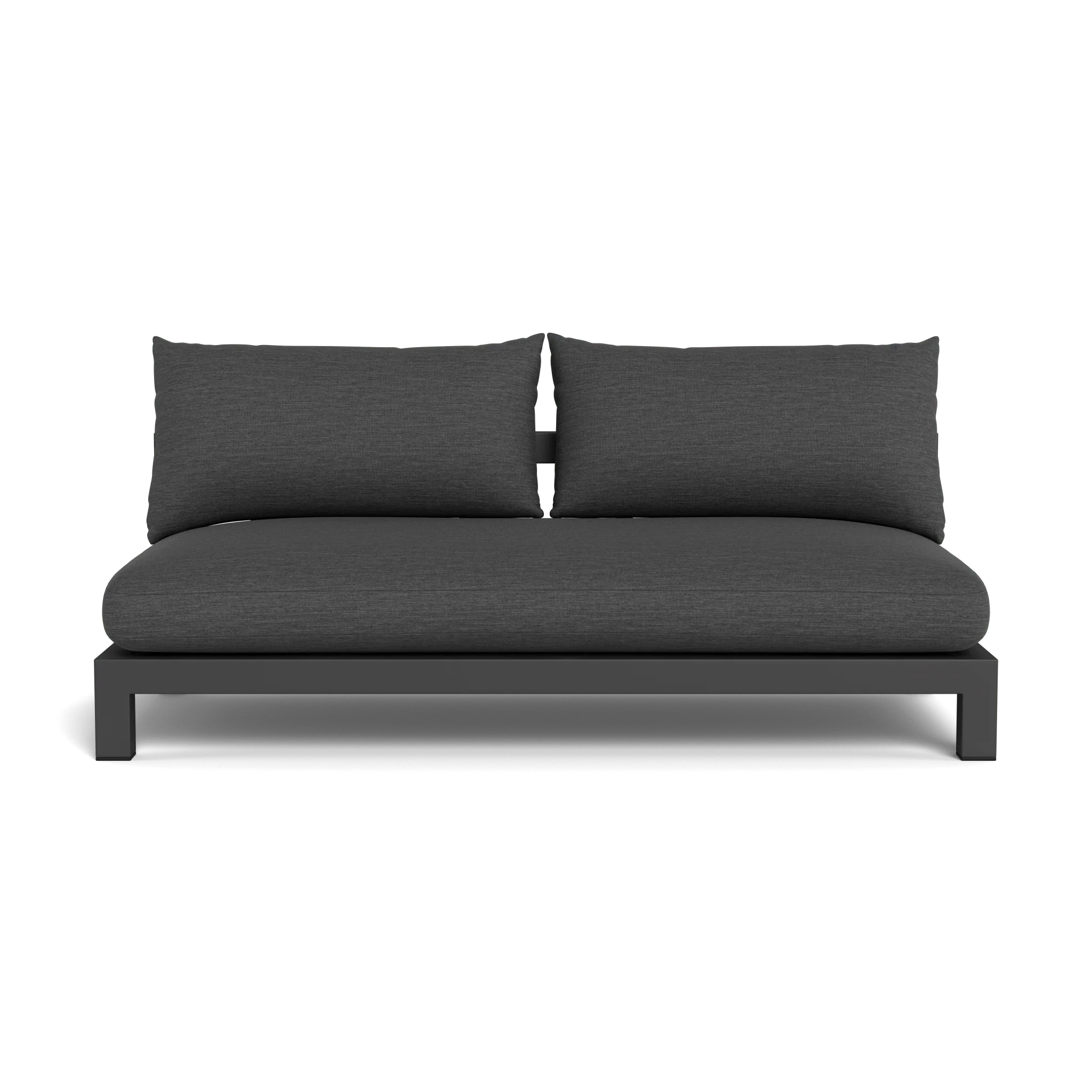 Pacific Aluminum 2 Seat Armless Sofa - Image 7
