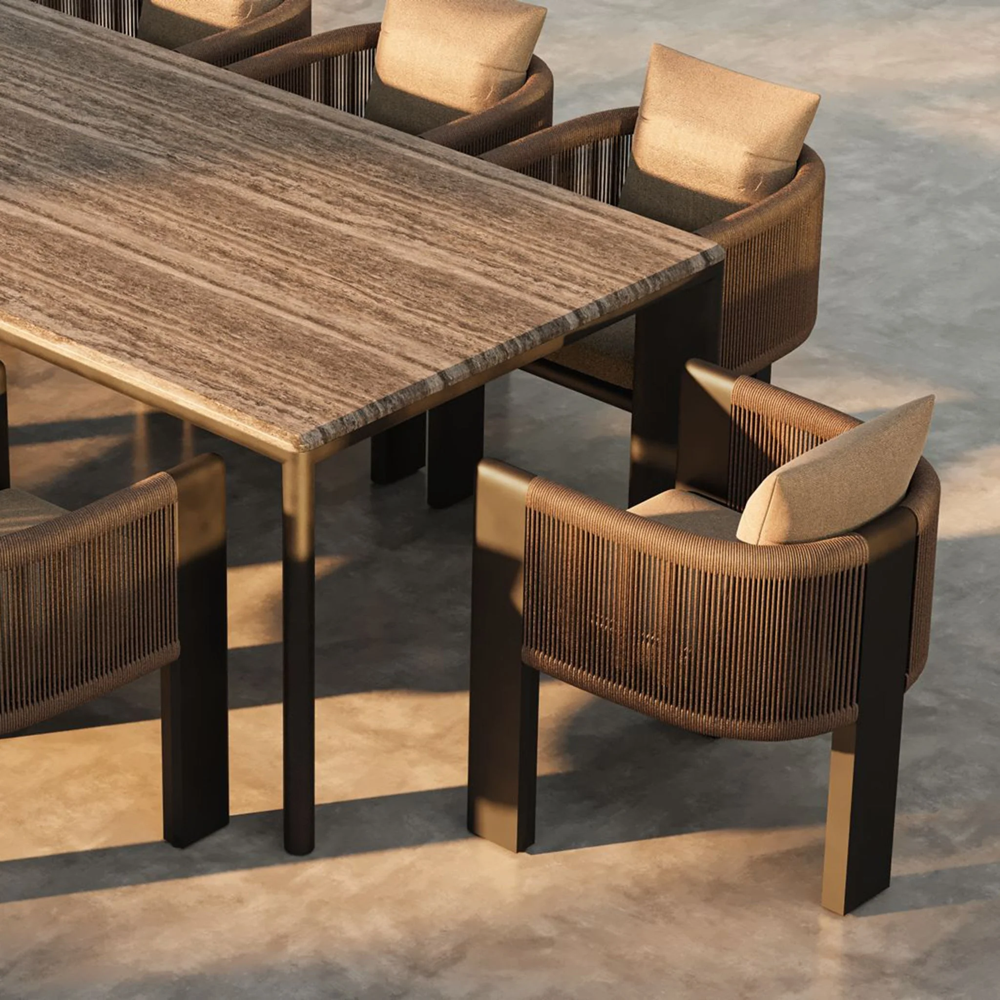 Palm Beach Aluminium Dining Chair - Image 2