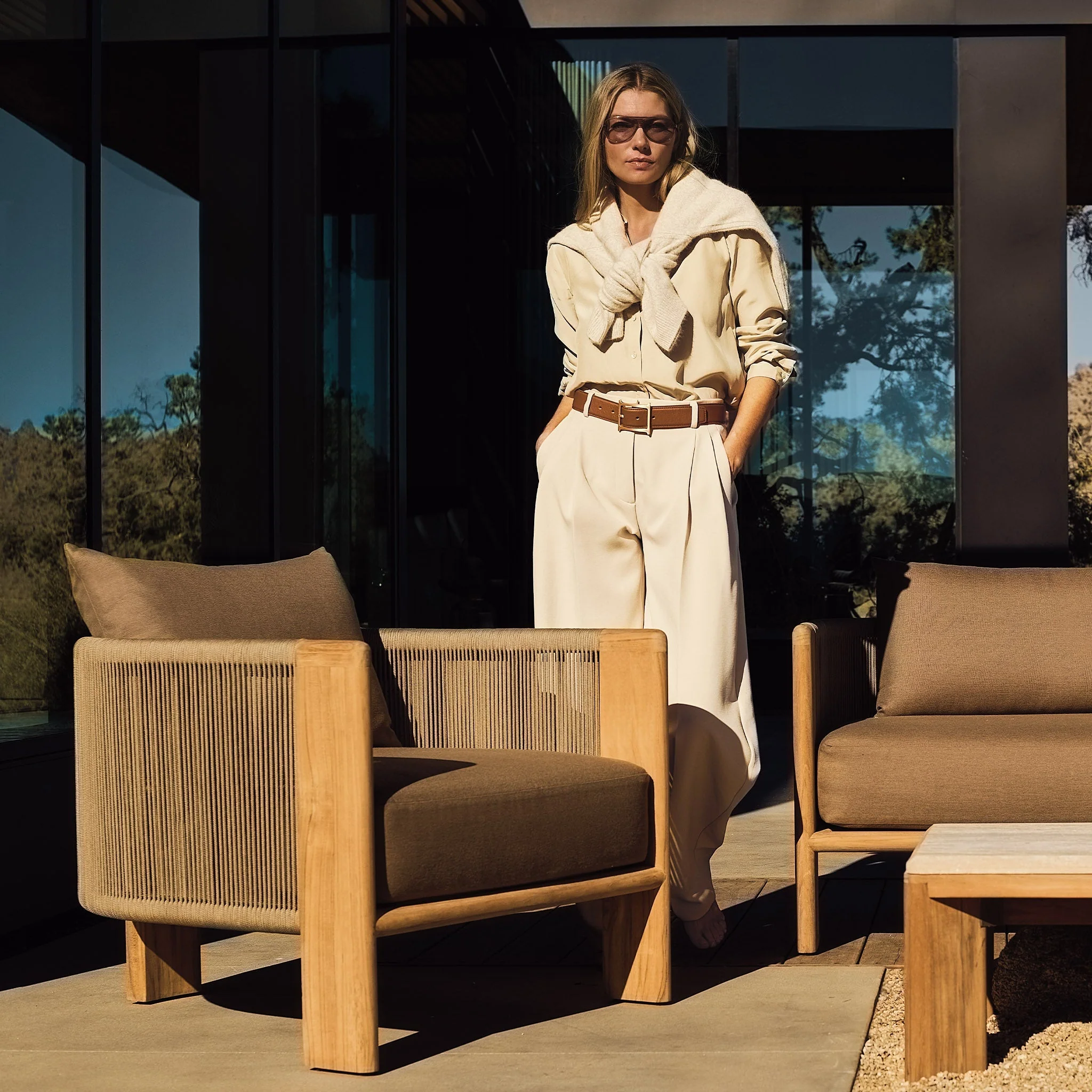 Palm Beach Teak Lounge Chair - Image 6