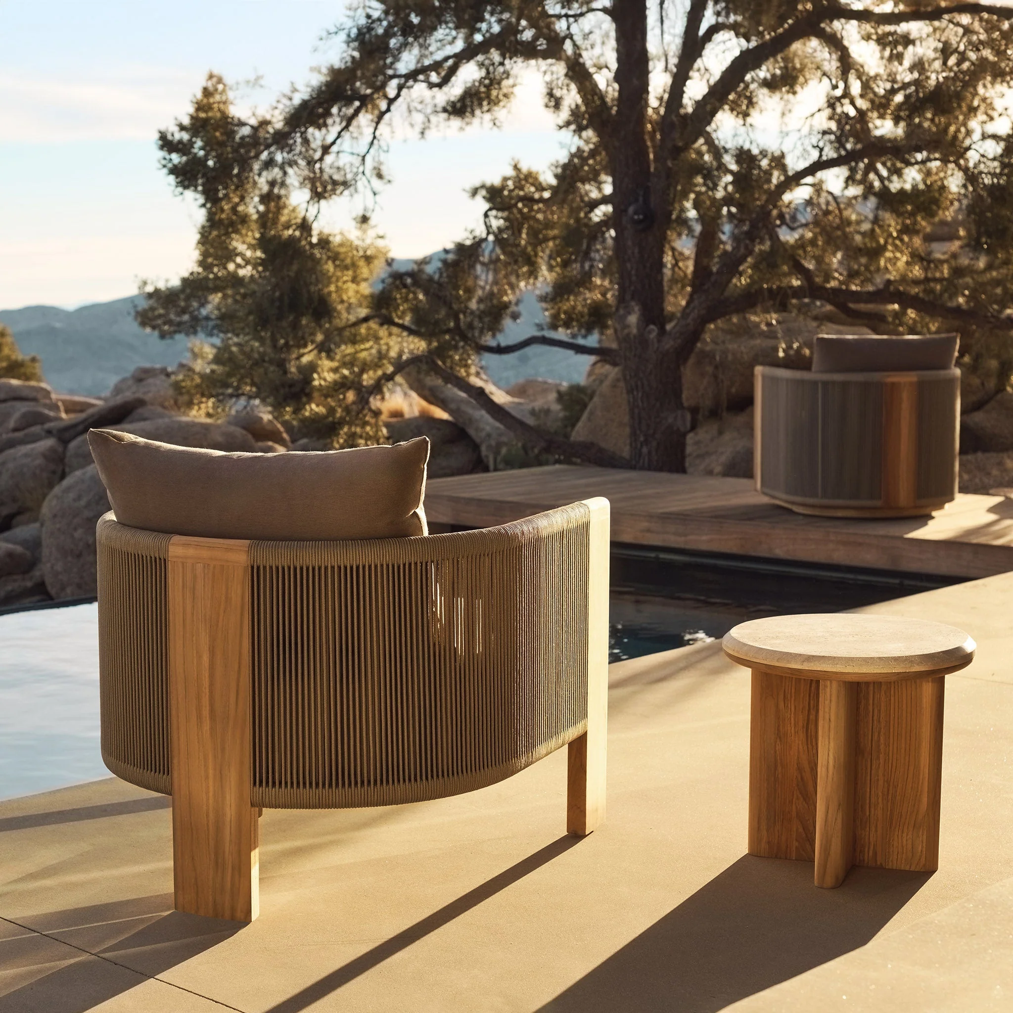 Palm Beach Teak Round Side Table - Image 5