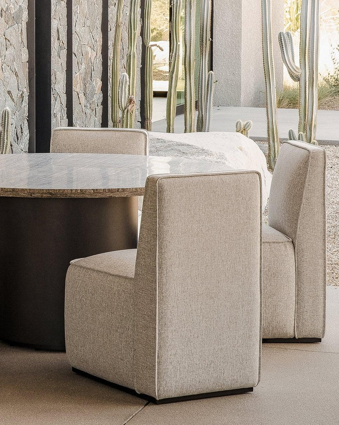 Santorini Outdoor Armless Dining Chair - Image 6
