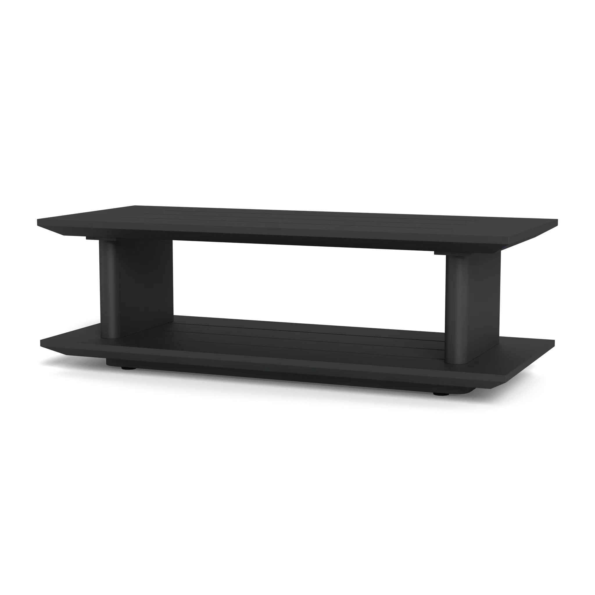Santorini Outdoor Slatted Rectangle Side Table - Image 2