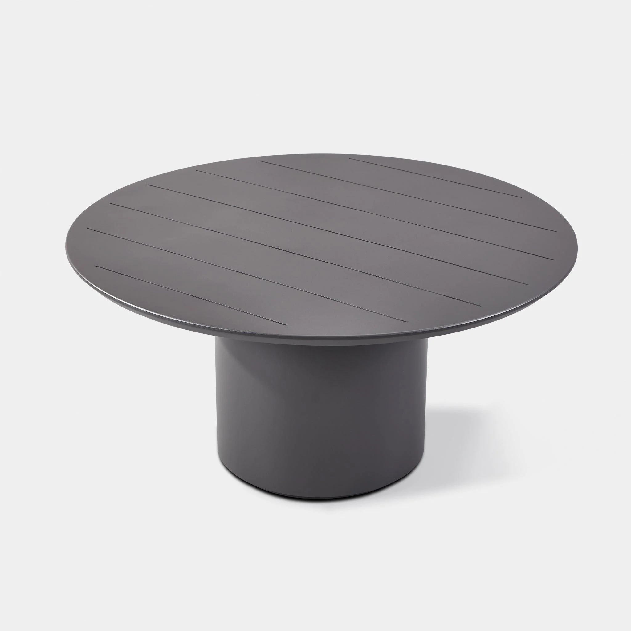 Santorini Outdoor Slatted Round Dining Table 60" - Image 4