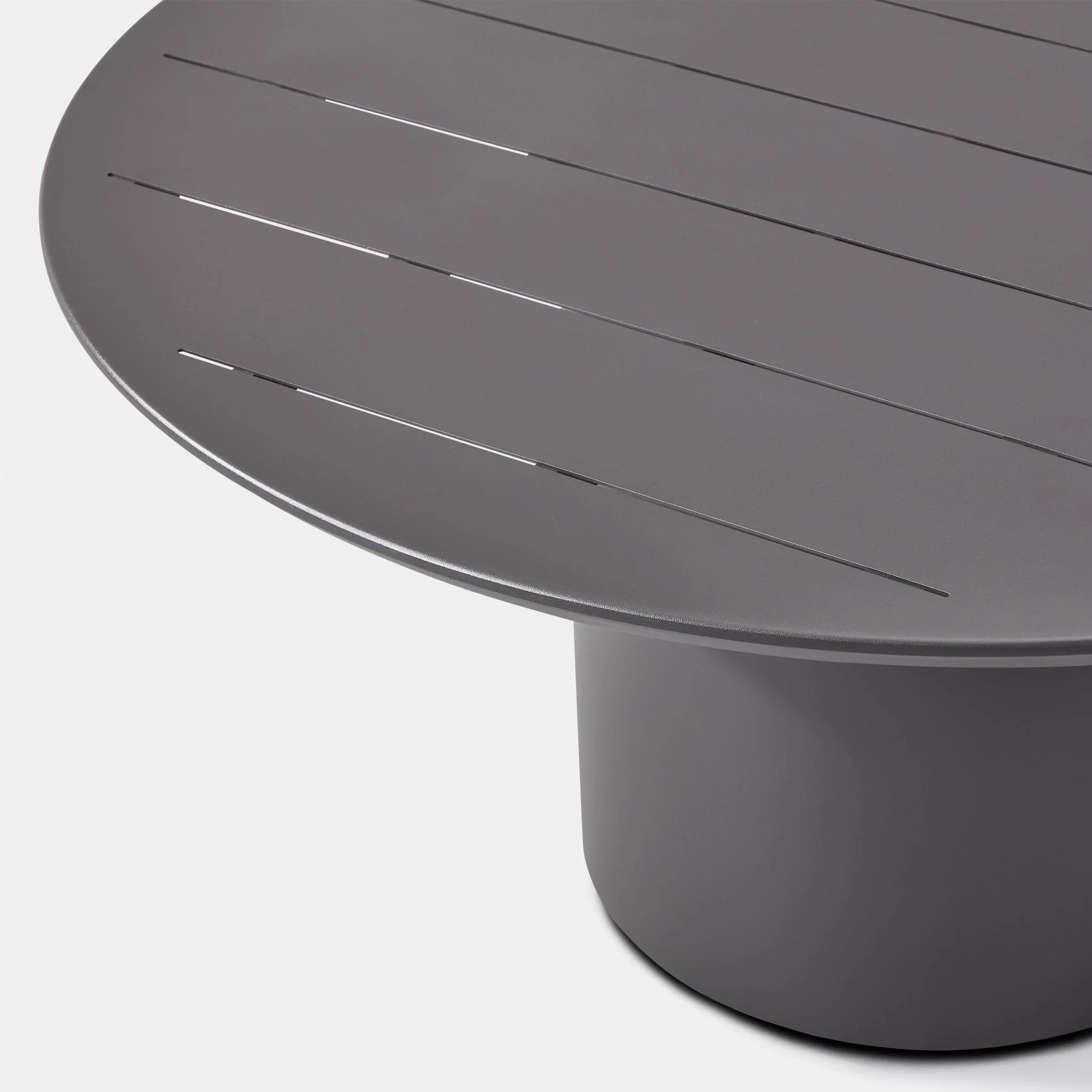 Santorini Outdoor Slatted Round Dining Table 60" - Image 5