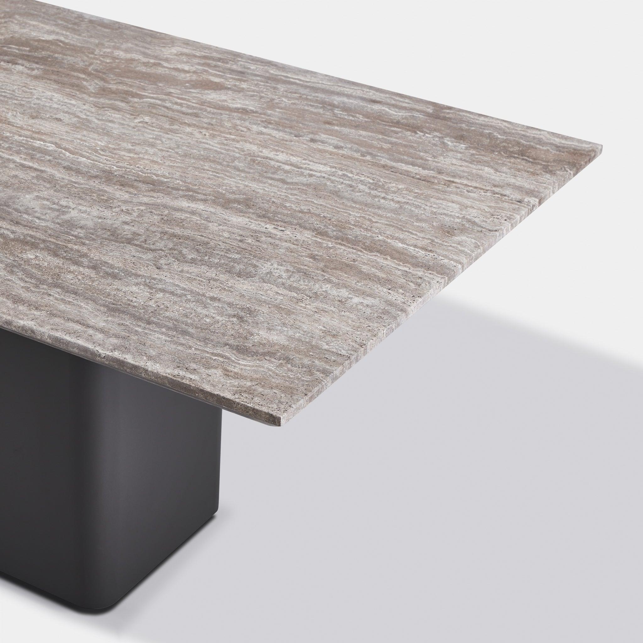 Santorini Outdoor Stone Rectangle Dining Table 108" - Image 5