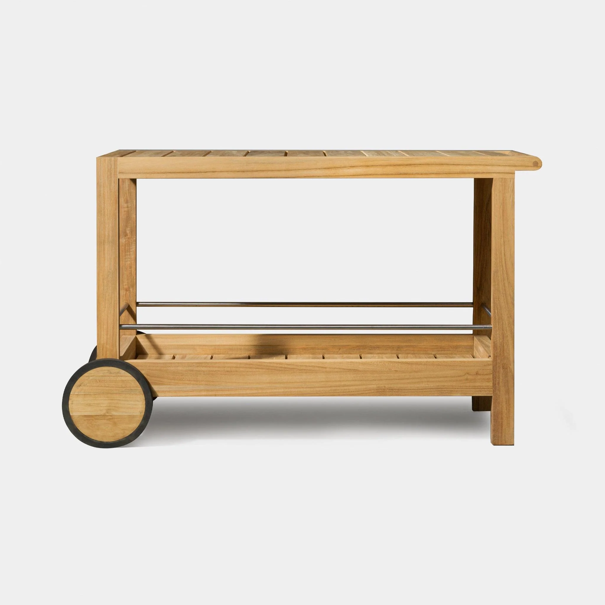 Tavola Teak Slatted Bar Cart - Image 3