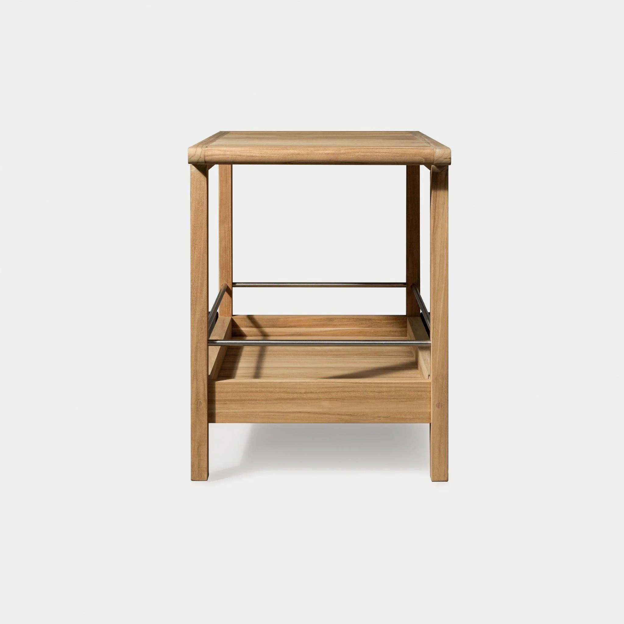 Tavola Teak Slatted Bar Cart - Image 5