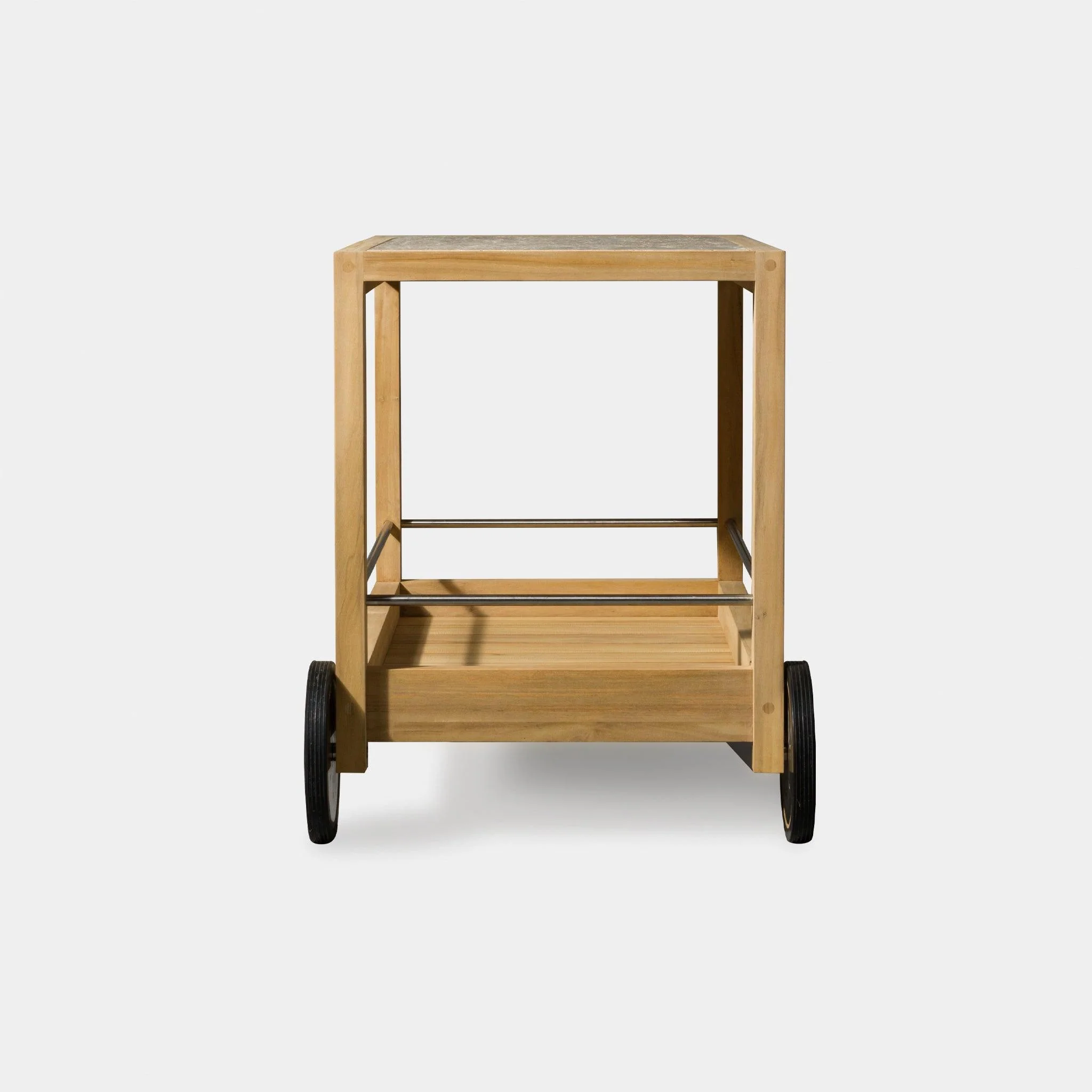 Tavola Teak Stone Bar Cart - Image 5