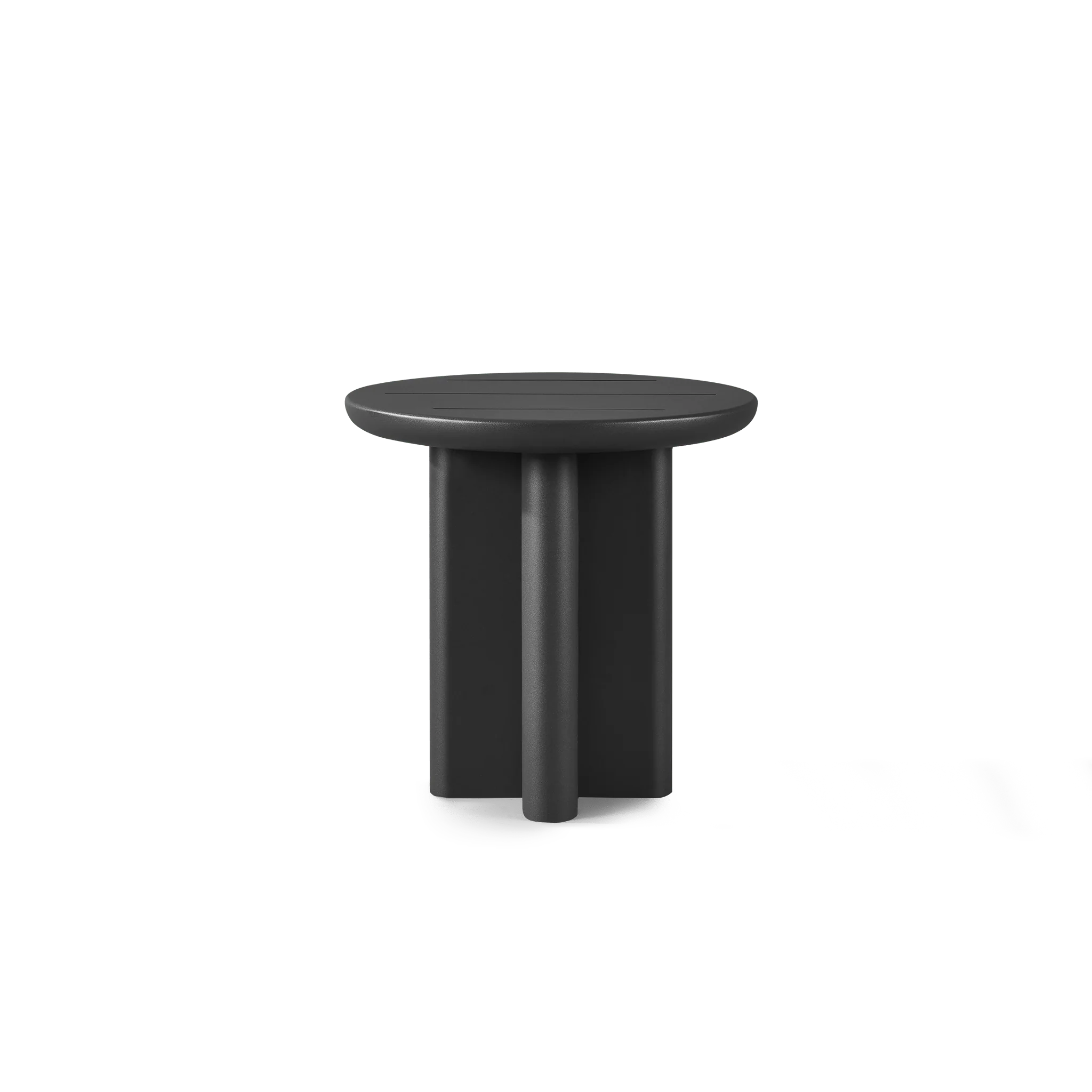 Victoria Round Slatted Side Table - Image 2