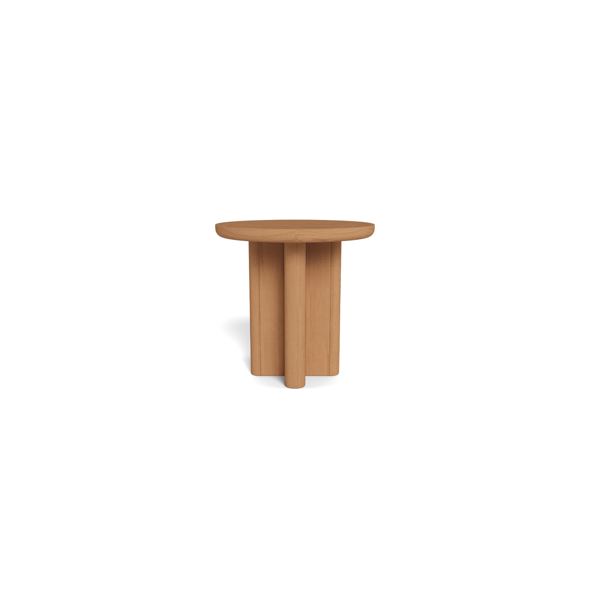 Victoria Teak Round Slatted Side Table