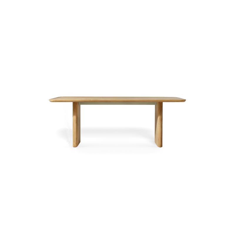 Victoria Teak Slatted Dining Table 81"